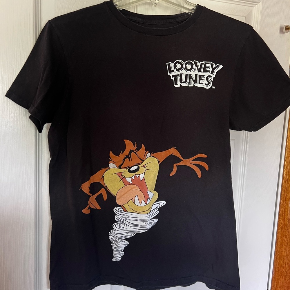 Looney Tunes‎ Black Bugs Bunny Marvin Taz Short Sleeve T-Shirt Mens Medium EUC